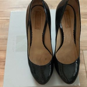 Reed Krakoff Perforated Patent Leather Pumps - Sz 38/US 7